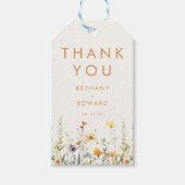 Rustikale Wildblume Gastgeschenk Hochzeit Geschenkanhänger (Vorderseite)