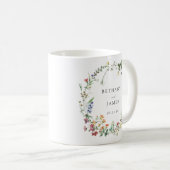 Rustikale Wildblume Gastgeschenk Hochzeit Kaffeetasse (VorderseiteRechts)