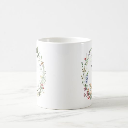 Rustikale Wildblume Gastgeschenk Hochzeit Kaffeetasse (Mittel)
