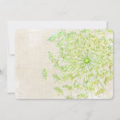 Rustikale Wildblume Gelbe Königin Annes Lace Einladung (Rückseite)