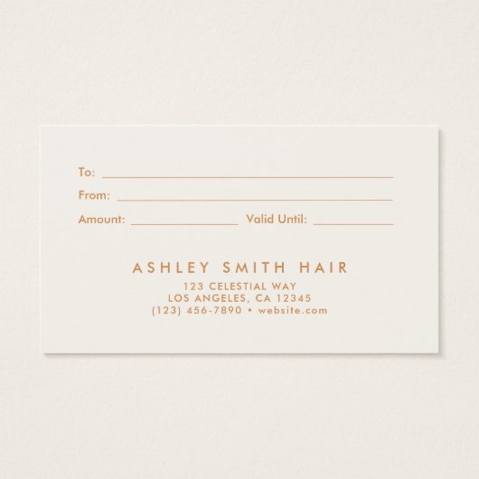 Rustikale Wildblume-Geschenkkarte (Rückseite)