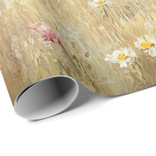 Rustikale Wildblume Geschenkpapier (Rolleneckpunkt)