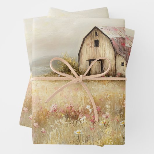 Rustikale Wildblume Geschenkpapier Set (Beispiel)
