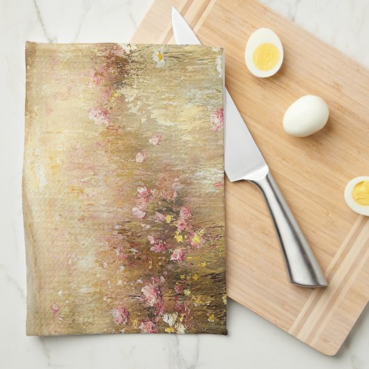 Rustikale Wildblume Geschirrtuch (Viertel Falte)