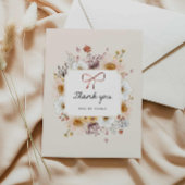 Rustikale Wildblume Girl Babydusche Dankeskarte