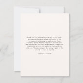 Rustikale Wildblume Girl Babydusche Dankeskarte (Rückseite)