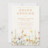 Rustikale Wildblume Grand Opening Einladung (Vorderseite)