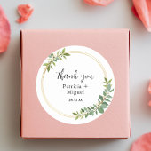 Rustikale Wildblume Green Foliage Hochzeit Vielen Runder Aufkleber