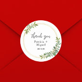 Rustikale Wildblume Green Foliage Hochzeit Vielen Runder Aufkleber