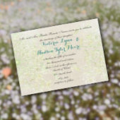 Rustikale Wildblume Grün und Aquamarine Königin An Einladung