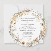 Rustikale Wildblume Herbst Blume Hochzeit Einladung (Vorderseite)