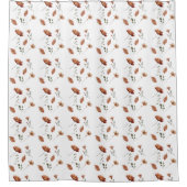 Rustikale Wildblume Herbst Duschvorhang (Vorderseite)