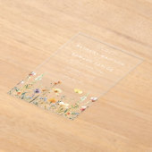 Rustikale Wildblume Hochzeit Acryleinladungen (Ablage )