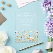 Rustikale Wildblume Hochzeit Acryleinladungen (In Situ (Hochzeit))