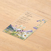 Rustikale Wildblume Hochzeit Acryleinladungen (Ablage )