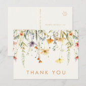 Rustikale Wildblume Hochzeit Danke Postkarte (Vorne/Hinten)