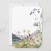 Rustikale Wildblume Hochzeit Einladung (Rückseite)