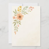 Rustikale Wildblume Hochzeit Einladung (Rückseite)