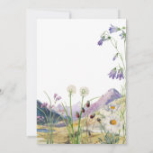 Rustikale Wildblume Hochzeit Einladung (Rückseite)