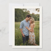 Rustikale Wildblume Hochzeit Foto Einladung (Rückseite)