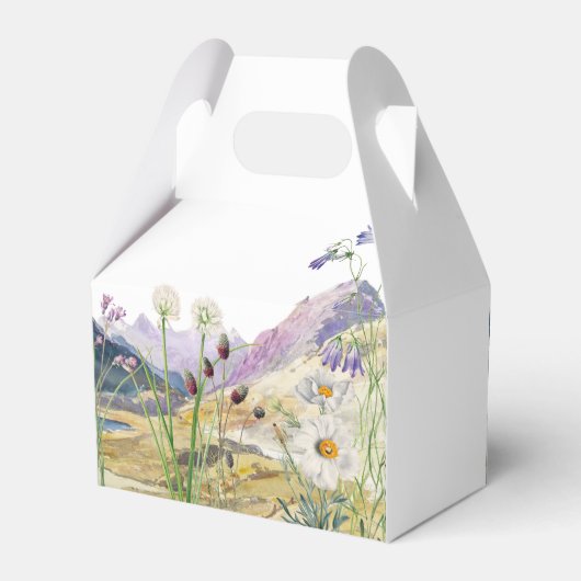 Rustikale Wildblume Hochzeit Geschenkschachtel (Rückseite)