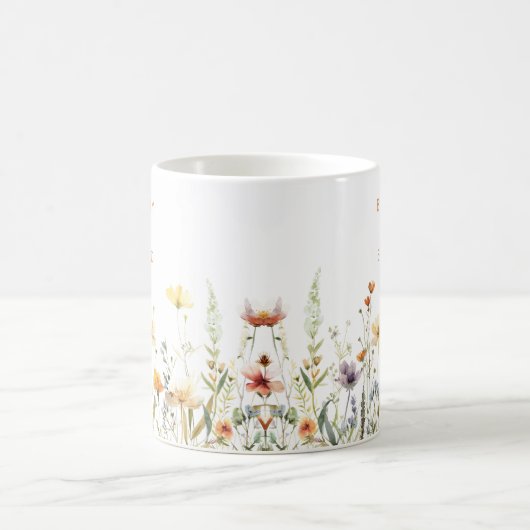 Rustikale Wildblume Hochzeit Kaffeetasse (Mittel)