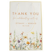 Rustikale Wildblume Hochzeit Mittlere Geschenktüte (Vorderseite)