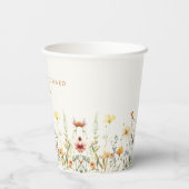 Rustikale Wildblume Hochzeit Pappbecher (Rückseite)