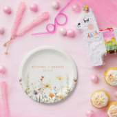 Rustikale Wildblume Hochzeit Pappteller (Party)