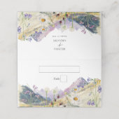 Rustikale Wildblume Hochzeit Platzkarte (Außenseite Aufgefaltet)