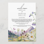 Rustikale Wildblume Hochzeit Programm (Vorderseite)