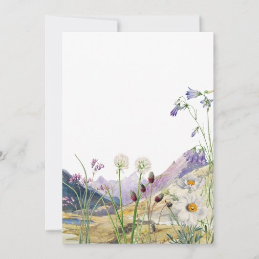 Rustikale Wildblume Hochzeit Save The Date (Rückseite)