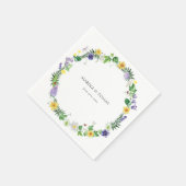 Rustikale Wildblume Hochzeit Serviette (Ecke)