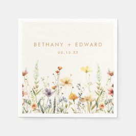 Rustikale Wildblume Hochzeit Serviette