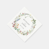 Rustikale Wildblume Hochzeit Serviette (Ecke)
