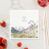 Rustikale Wildblume Hochzeit Serviette (Beispiel)