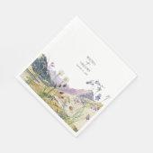 Rustikale Wildblume Hochzeit Serviette (Ecke)