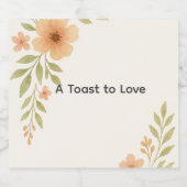 Rustikale Wildblume Hochzeit Weinflaschen Etikett (Einzelnes Label)