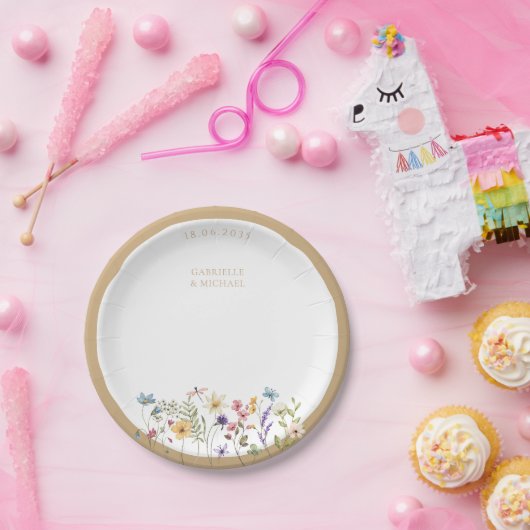 Rustikale Wildblume Hochzeiten Teller (Party)