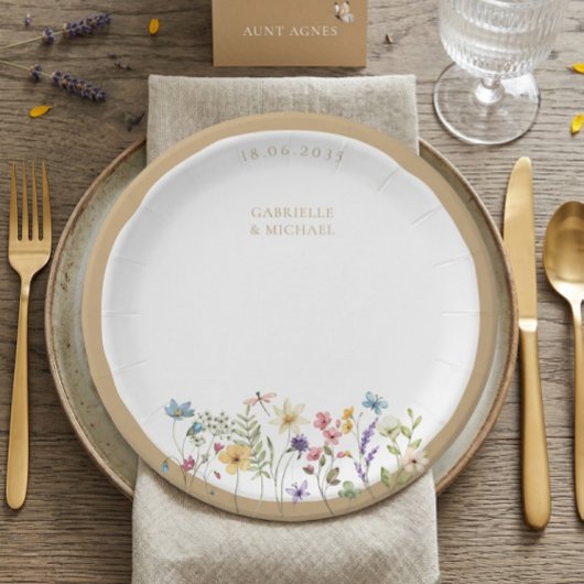 Rustikale Wildblume Hochzeiten Teller