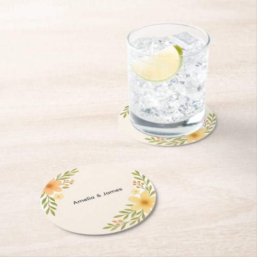 Rustikale Wildblume Hochzeiten Untersetzer (Vor Ort)