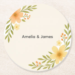 Rustikale Wildblume Hochzeiten Untersetzer