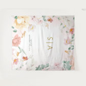 Rustikale Wildblume Hochzeitsband Wandteppich (Vorderseite (Horizontal))