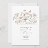Rustikale Wildblume Hochzeitseinladung für den Frü Einladung (Vorderseite)