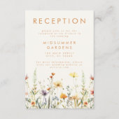 Rustikale Wildblume Hochzeitsempfang Begleitkarte (Vorderseite)