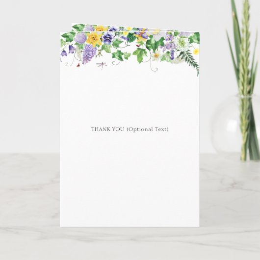 Rustikale Wildblume Hochzeitserie Programm (Rückseite)