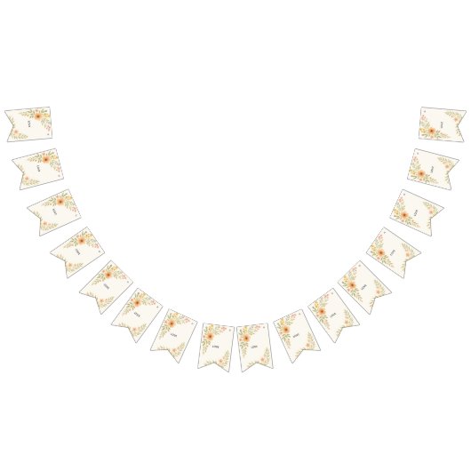 Rustikale Wildblume Hochzeitsfahnen Wimpelkette (Alle)