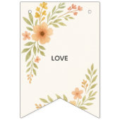 Rustikale Wildblume Hochzeitsfahnen Wimpelkette (Zweite Fahne)