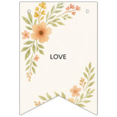 Rustikale Wildblume Hochzeitsfahnen Wimpelkette (Erste Fahne)