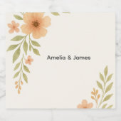 Rustikale Wildblume Hochzeitsliquor Flaschenmarken Alkoholflaschenetikett (Einzelnes Label)